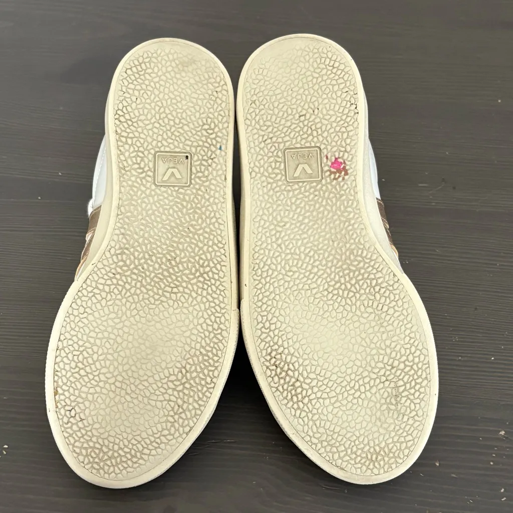 Veja Esplar White Leather Platine Sneaker Lace Up Size 6 - Image 12