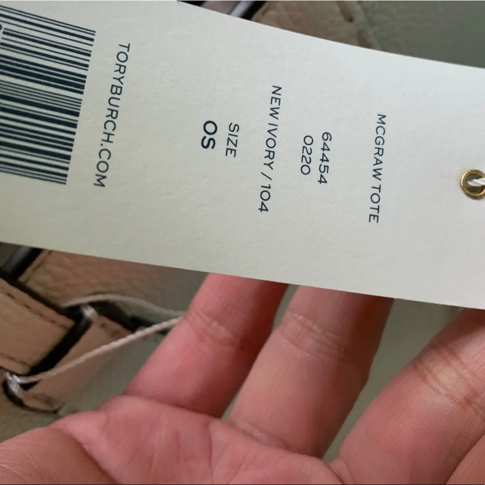 Authentic TORY BURCH LEATHER Logo stiches  Lg Tote - Image 3