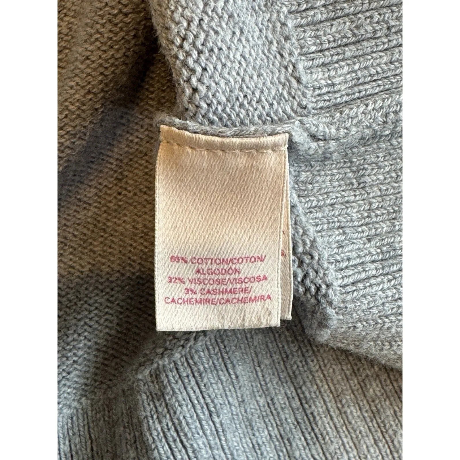 Victoria’s Secret Blue/Gray Cardigan Sweater‎ Women’s Size Small Cotton/Cashmere - Image 9