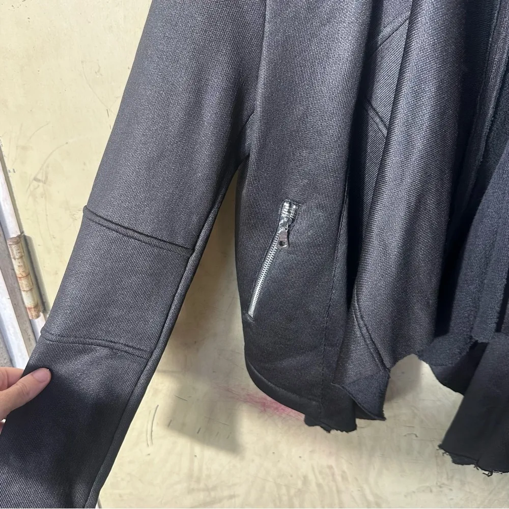 Generation Love Black Cascading Drape Front Jacket Size Small - Image 4