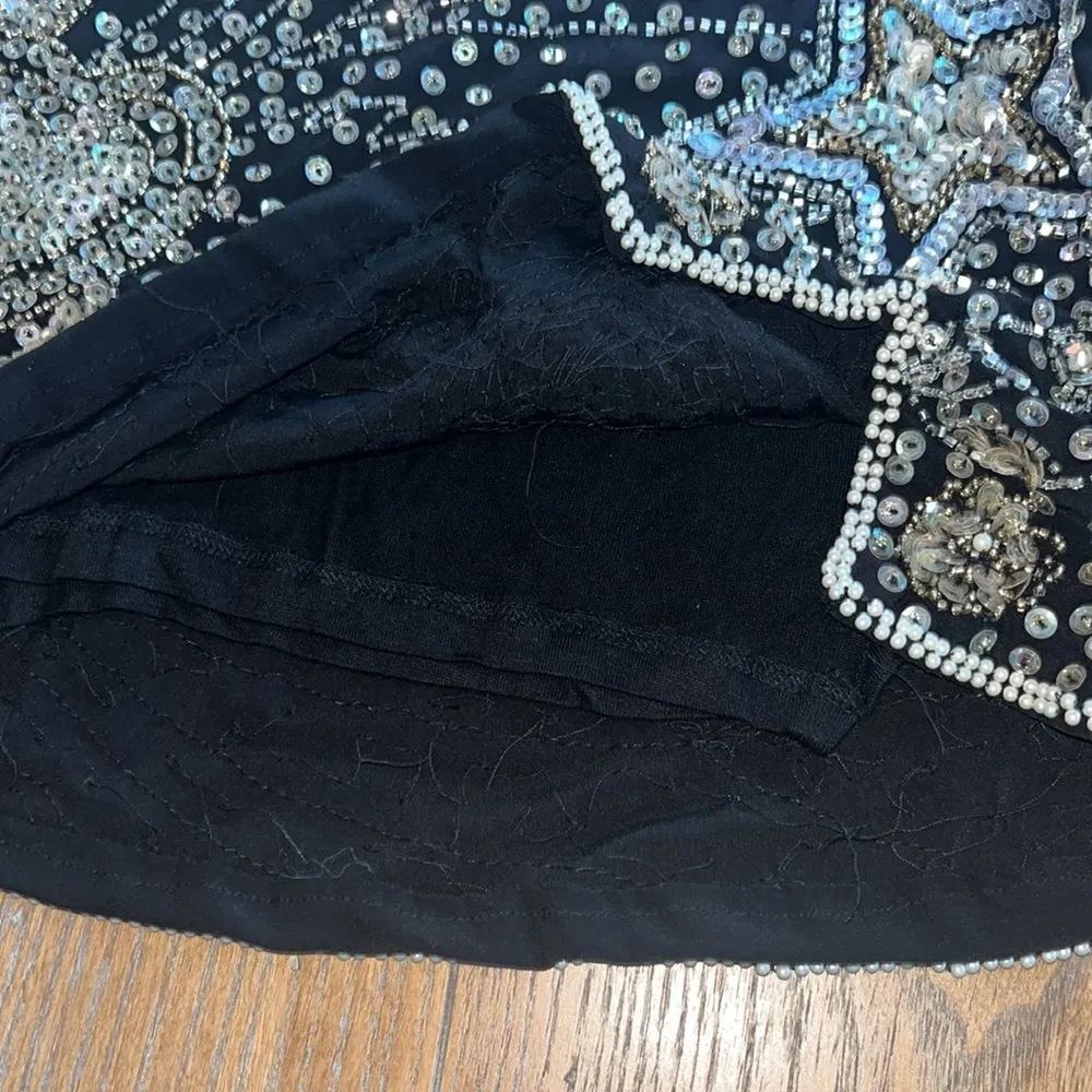 LoveShackFancy Lani Sequined Embellished Crepe Mini Skirt - Image 4