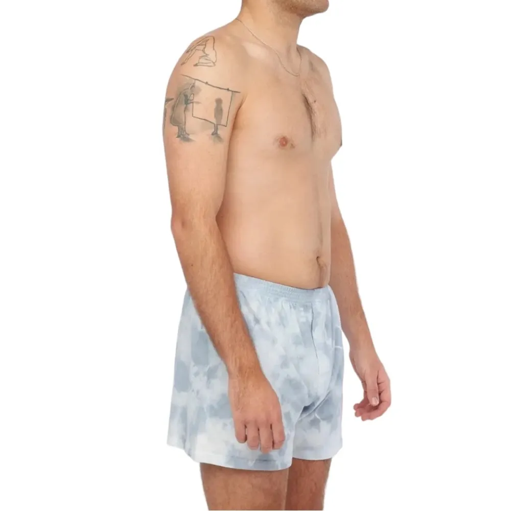 NEW Lacausa Anthropologie Gino Boxer Shorts Cloud Wash Tie Dyed Elastic Large - Image 3