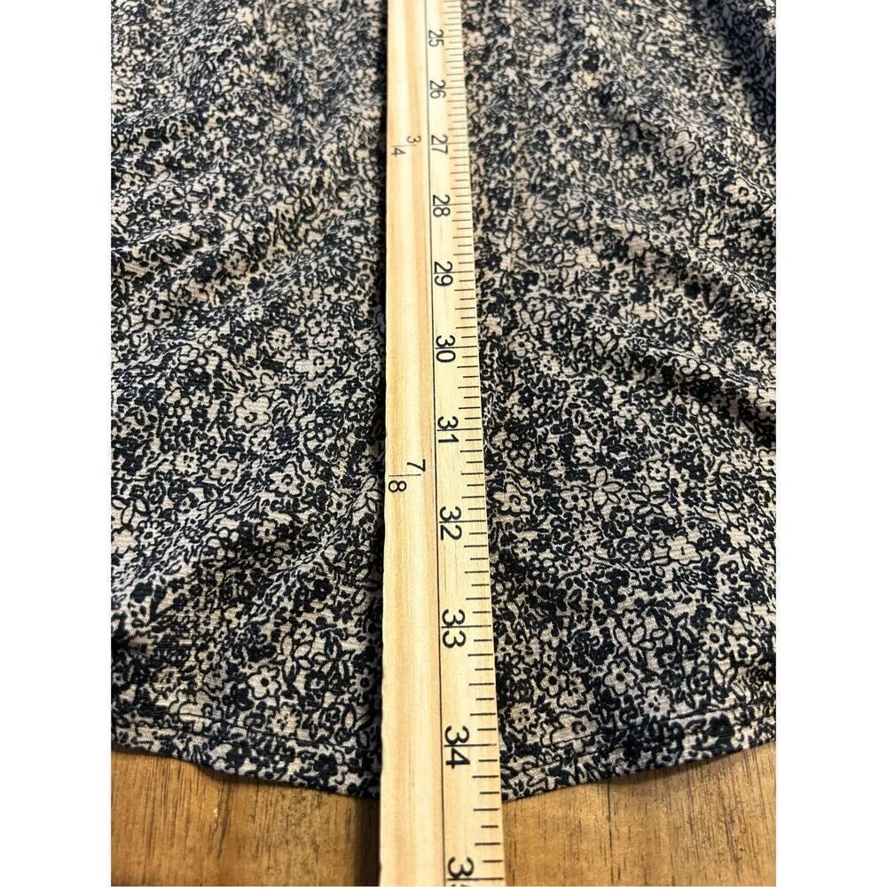 Zara Prairie Dress Womens Brown Black Floral Puff Long Sleeves Size Small - Image 8