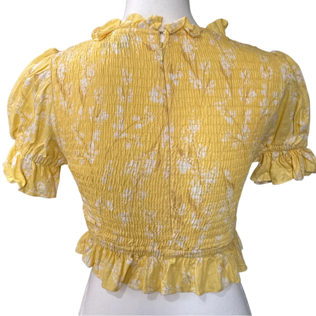 Sabo Skirt Light Yellow Ruffled Blouse - Image 4