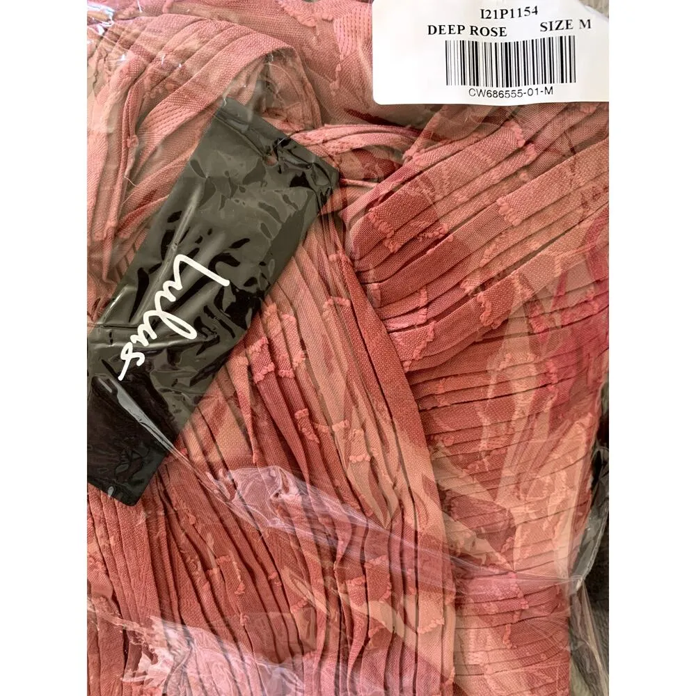 Lulu's Lovely Celebration Rose Pink Floral Burnout Chiffon Jumpsuit M NWT - Image 7