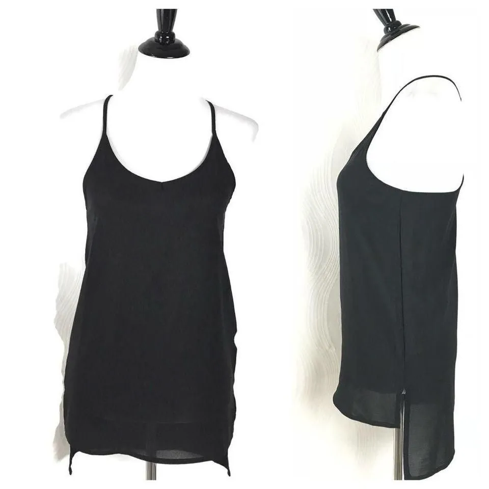 Love & Liberty Women's Hi‎ Low Hem Blouse Black Sleeveless Top Size Small - Image 2