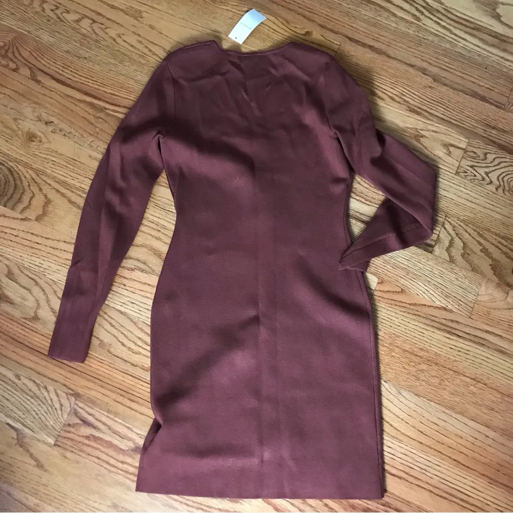 Abercrombie Brown Knit Long Sleeve Dress NWT - Image 7