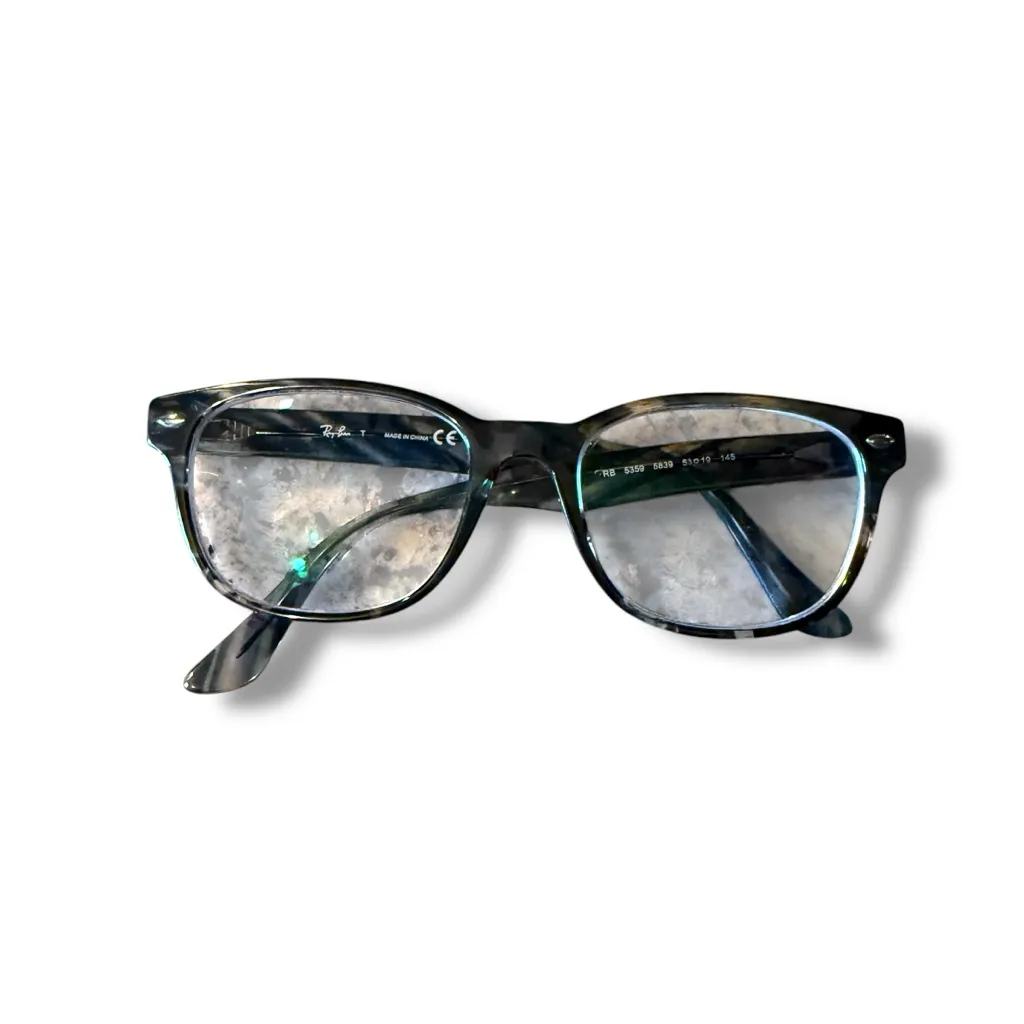 Ray-Ban Eyeglasses Frames RB53595839 Blue Tortoise Shell Oval 51-19-145 - Image 2