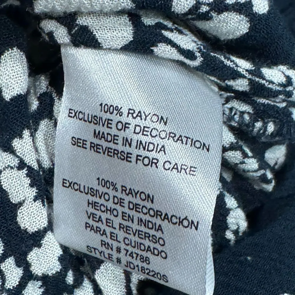 Patrons of Peace Cinched Front Long Sleeve Floral Blouse Top Women’s Small - Image 2