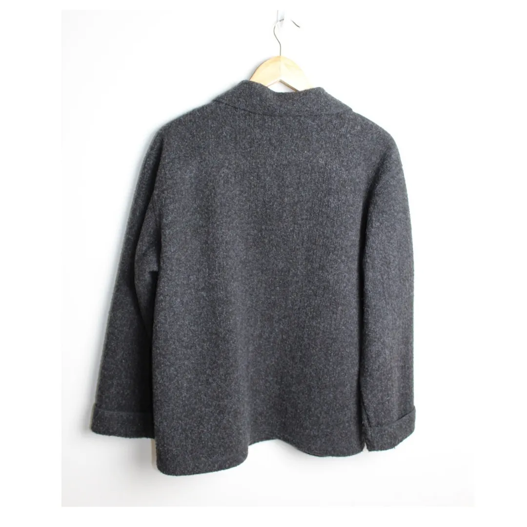 Eddie Bauer Womens Size M‎ Sweater Jacket Gray With Pockets - Image 2