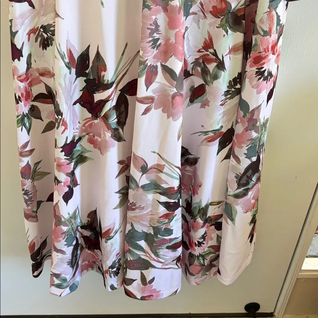 Calvin Klein floral midi dress spring summer brunch Easter bridal size 14 - Image 5