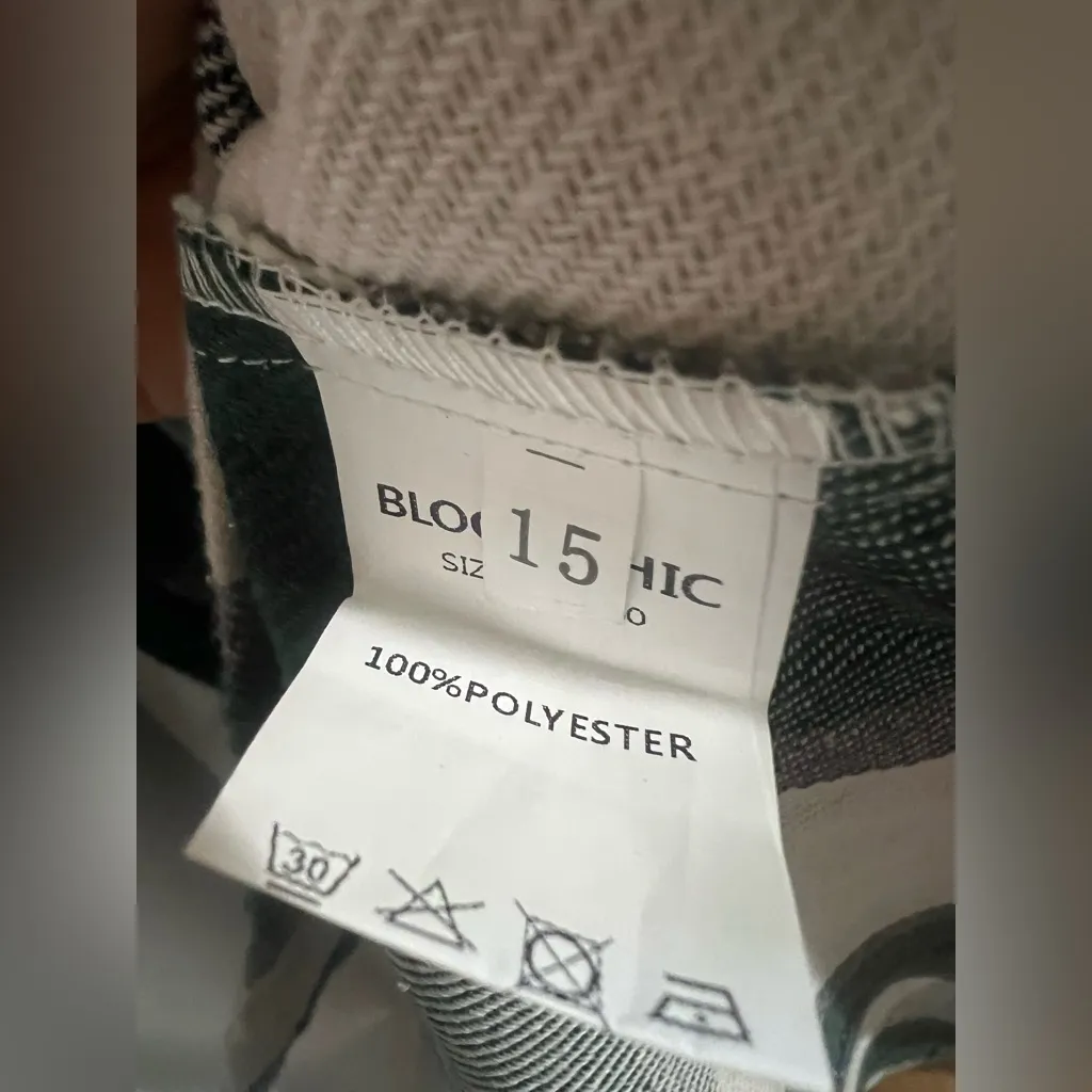 Women Winter Long Sleeve Coat Dress Plaid Pattern Dress Checked Tunic Jackets Green Size 16 - Image 6