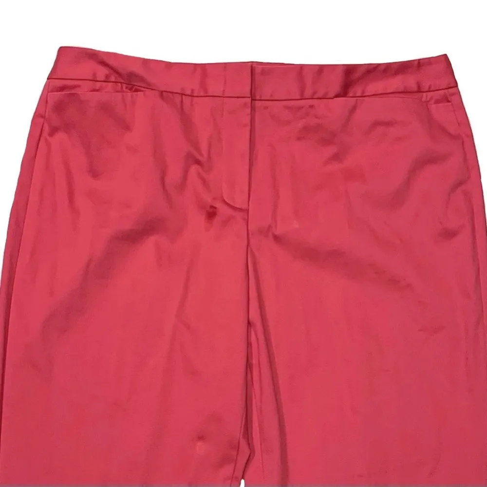 Sigrid Olsen Stretch Pink Sateen Pants Size 16 - Image 5