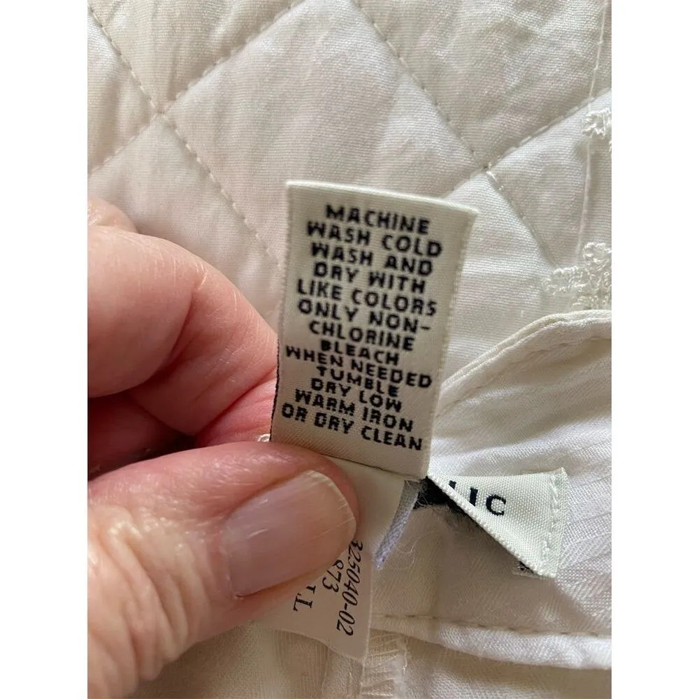 Banana Republic Low Rise Wide-Leg Capris Cream Casual Size 6 - Image 5