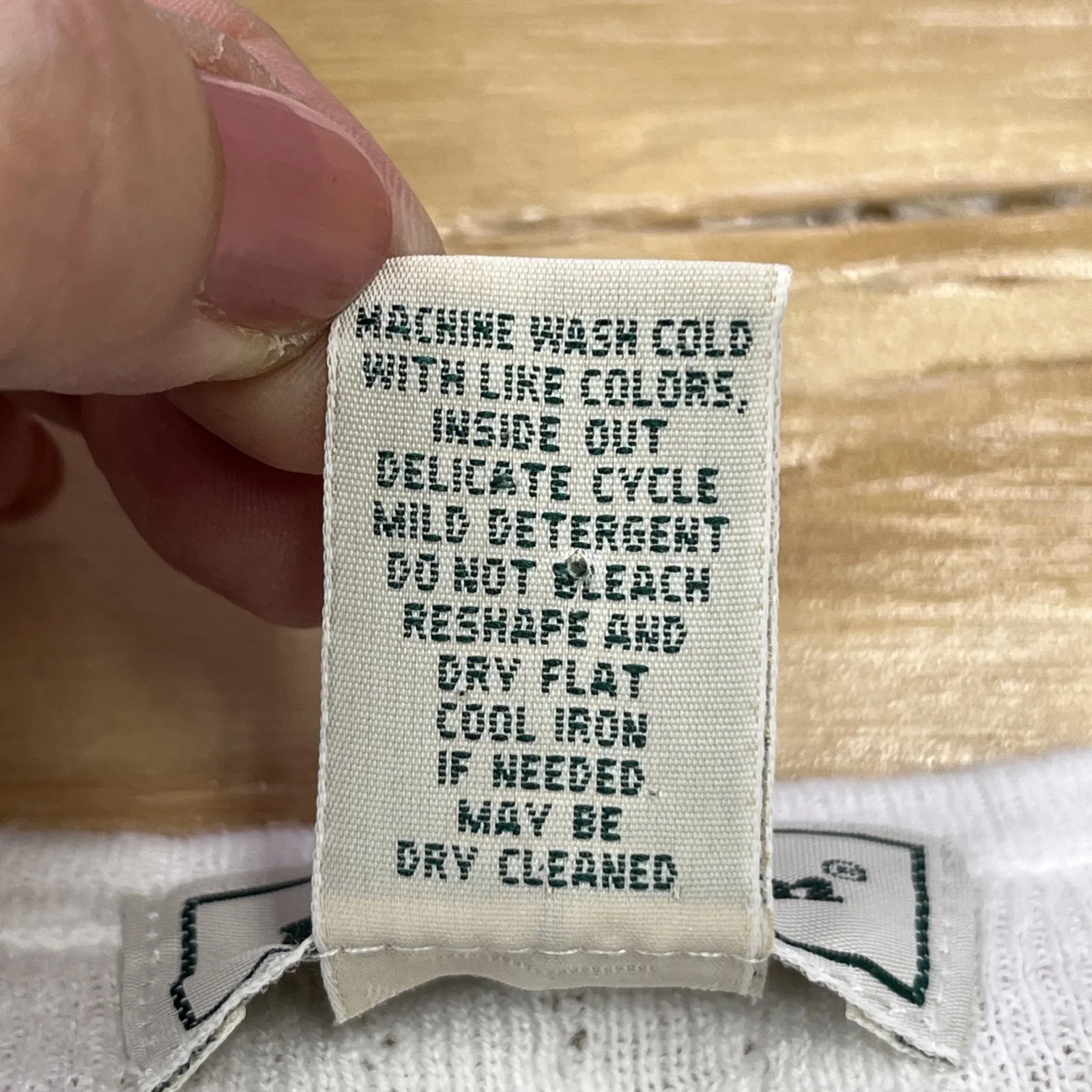 LL Bean Linen Blend Cardigan Sweater Womens Small White Grandma Cottage Mature - Image 7