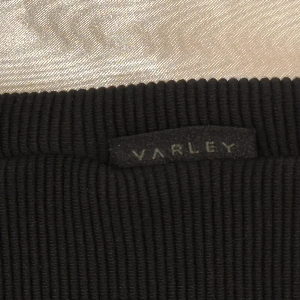 Varley Mae Boyfriend Sweatshirt Crewneck Side Zip Oversized Ribbed Black Small - Image 13