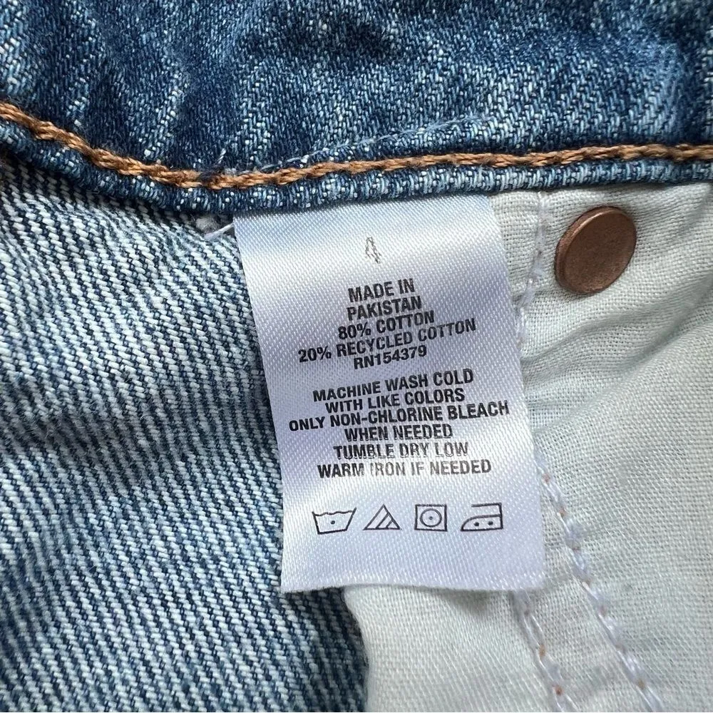 Aeropostale Denim Micro Skirt Distressed Jean Mini Skirt High Rise Size 4 - Image 8