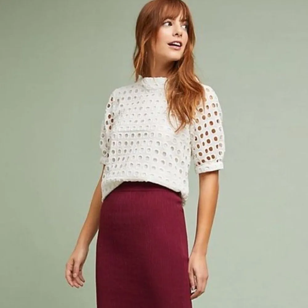 Anthropologie  Wolven Eudora Eyelet Top - Image 3