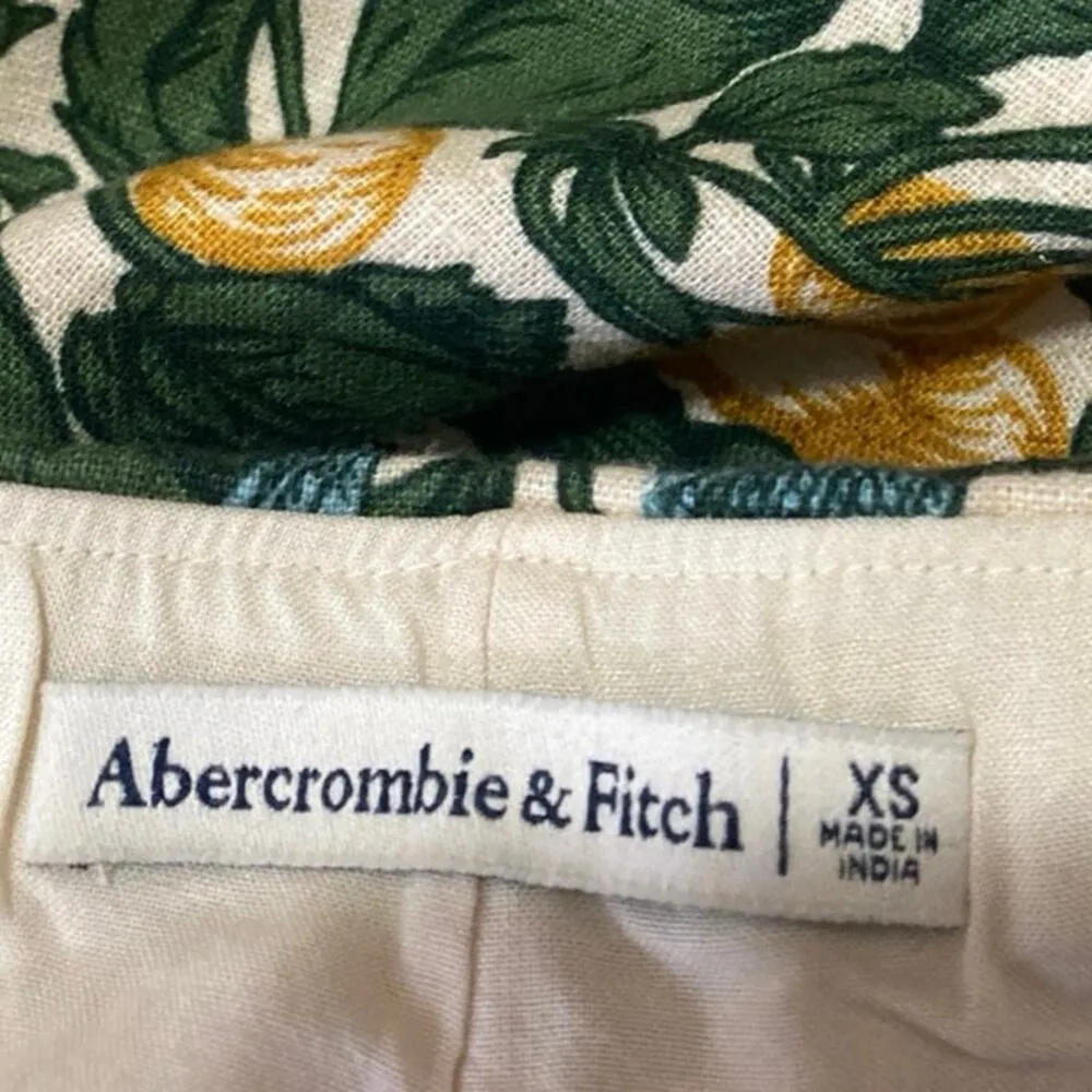 Abercrombie & Fitch Multicolor Floral Sleeveless Crop Top Skirt 2 Pc Set XS/2XS - Image 6