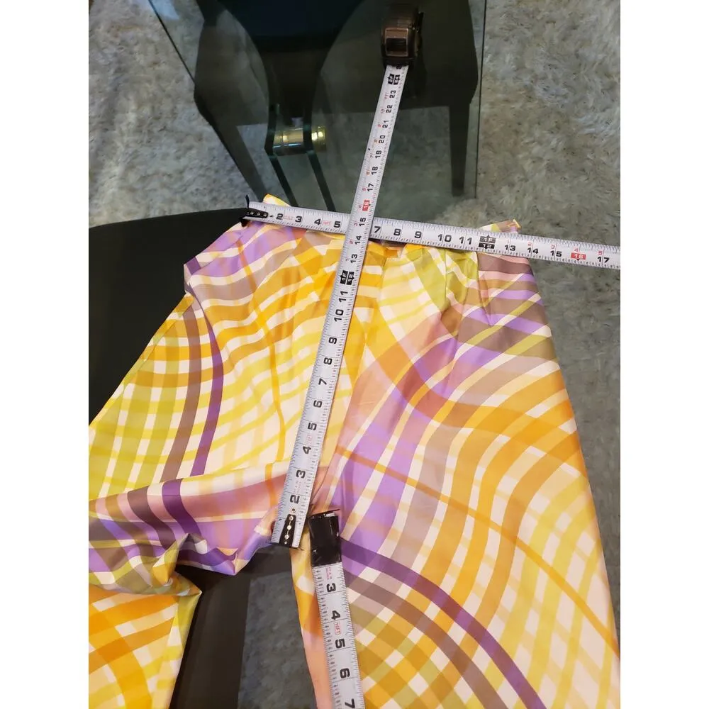 Piano 2 Piece Shirt & Pants Women's 6 Orange Silk Ribbed Sleeveless Pullover - Image 9