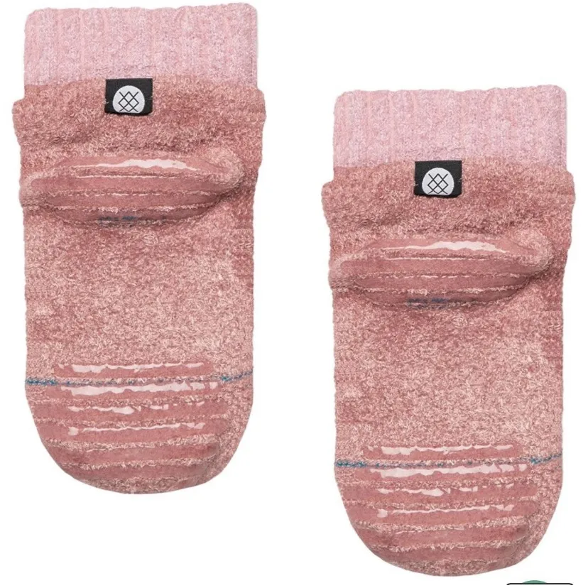 Stance Cozy Slipper Socks Qtr Height Unisex Size Medium Desert Rose Color NWT Pink - Image 3
