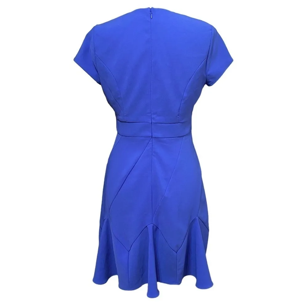 Bar III Cobalt Blue Fit & Flare V-Neck Dress NWT Size 2 Y2K 90s Style - Image 3