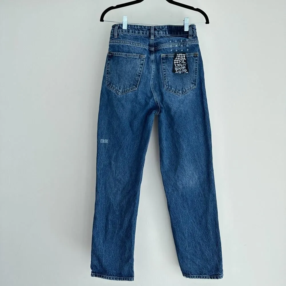 Ksubi Brooklyn Jeans Womens 25x29 Blue Denim High Rise Straight Leg - Image 2