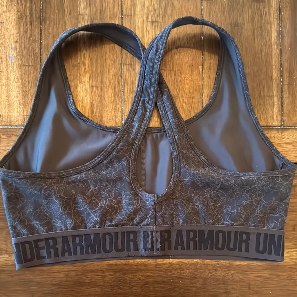 Under Armour Gray Racerback Sports Bra - Image 3