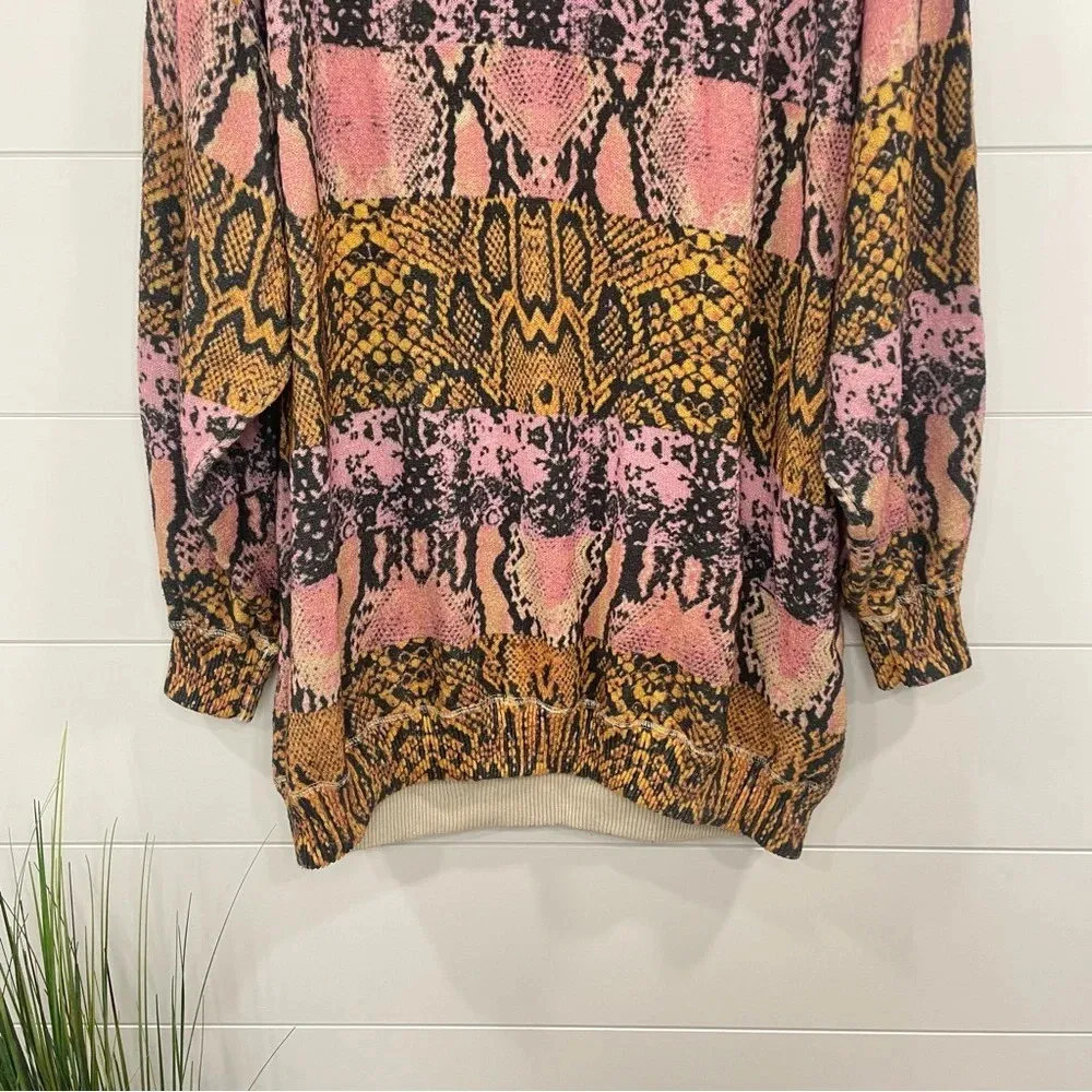 Free People Cosmos Graphic Python Oversized Pullover Small - Image 5