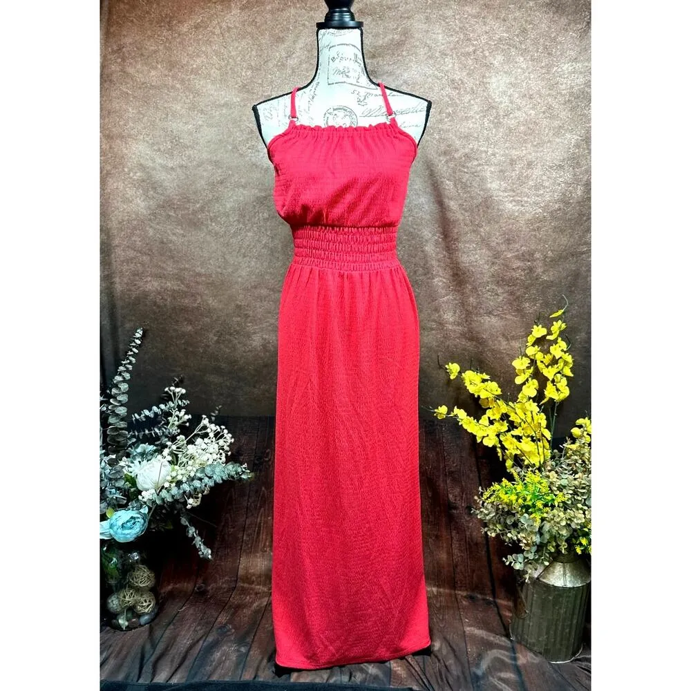 Michael Kors Geranium Smocked Maxi Dress Geranium S - Image 2