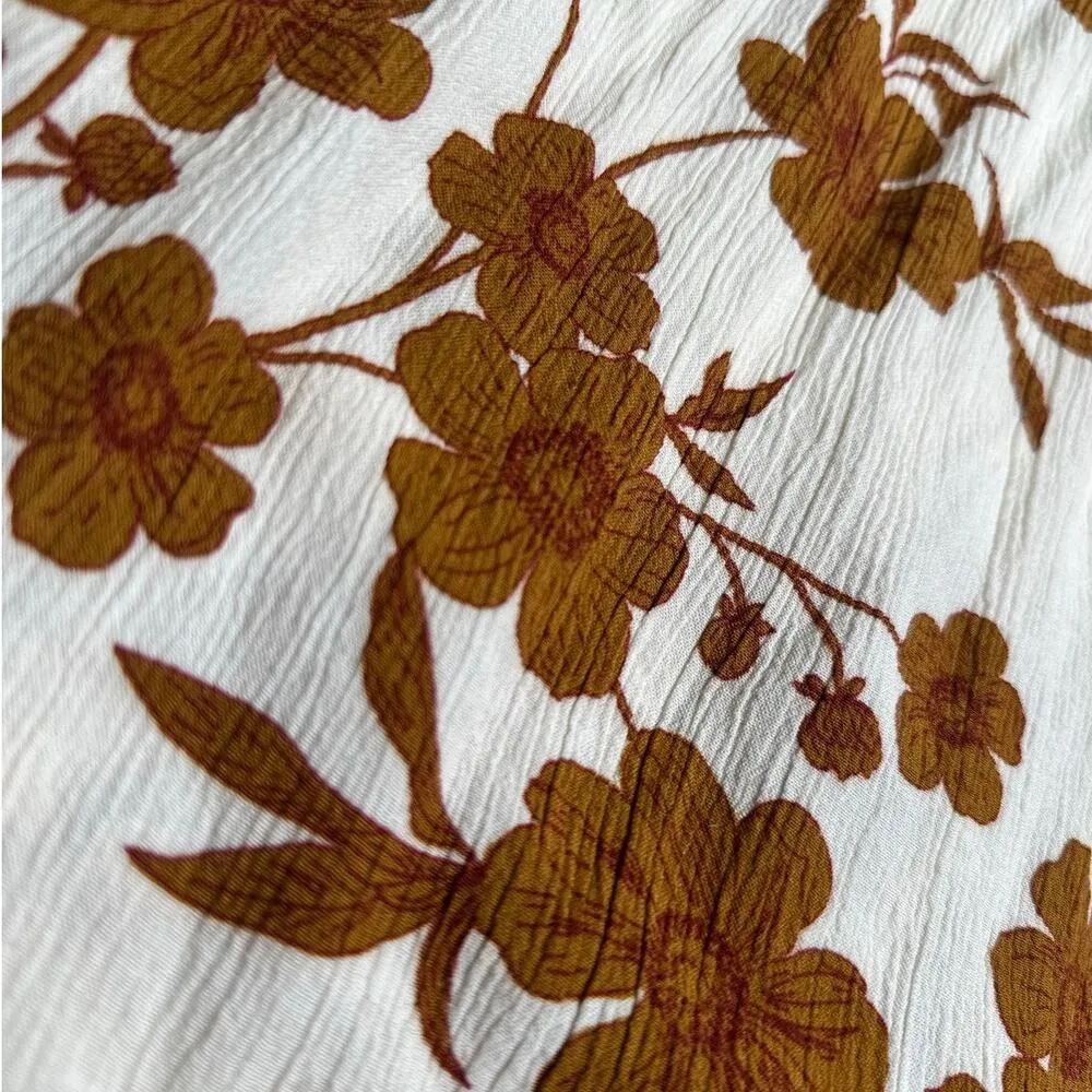 Sanctuary: Cream Off the Shoulder Rust Floral Blouse - Image 7