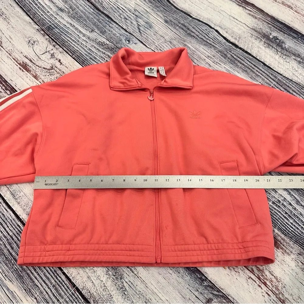 Adidas Adicolor 3D Trefoil Track Zip-Up Sweatshirt | Rose Pink - Image 8