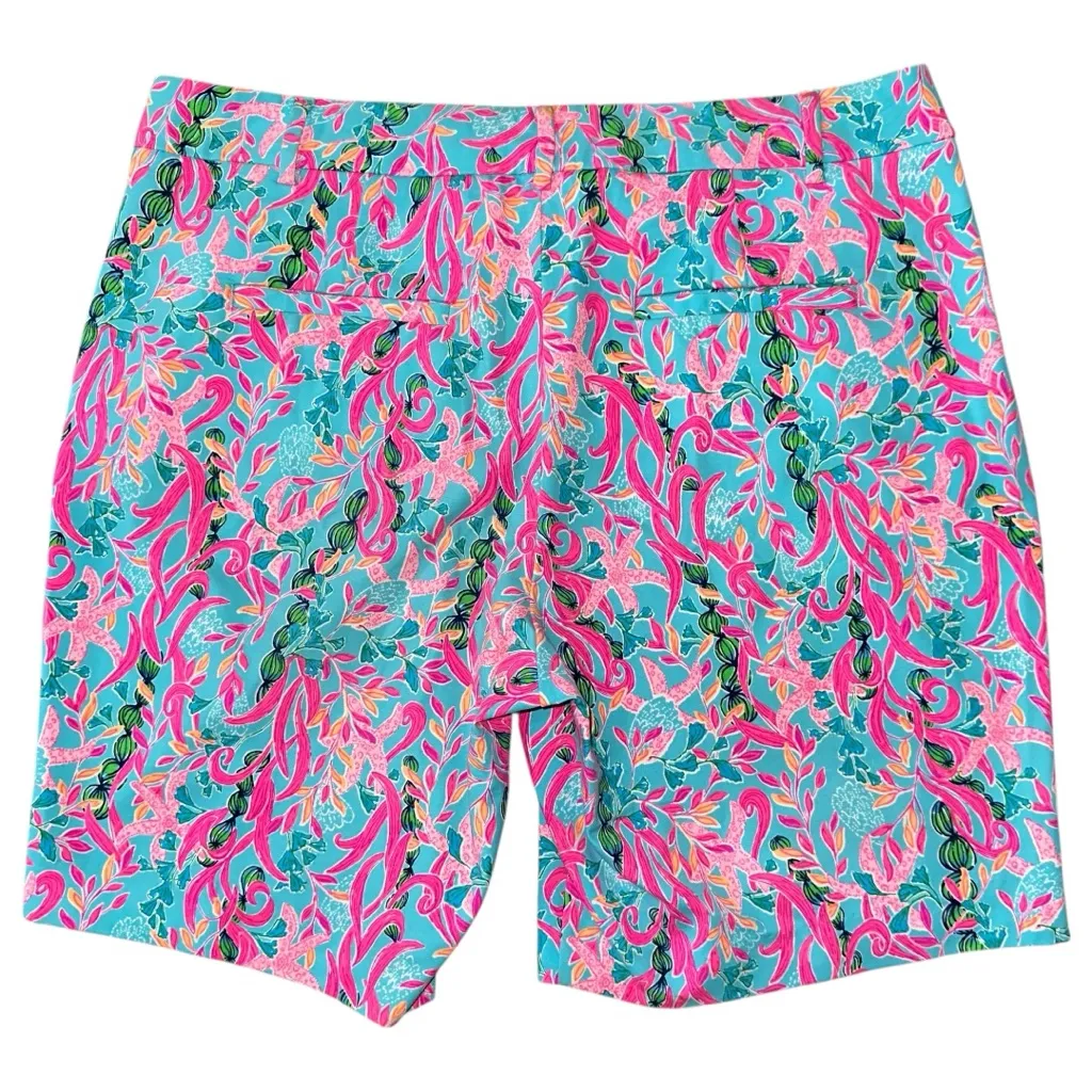 Lilly Pulitzer Women’s Size 16 Blue Pink Seaweed Samba 9” Natia Bermuda Shorts - Image 3