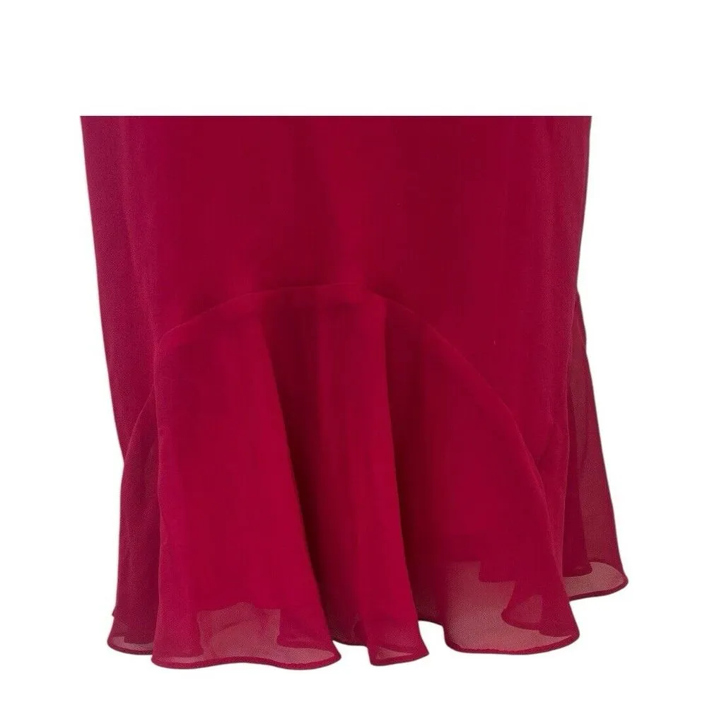 Evan Picone Inspired Dream Hot Pink Size 10 Sleeveless Midi Cocktail Formal - Image 4