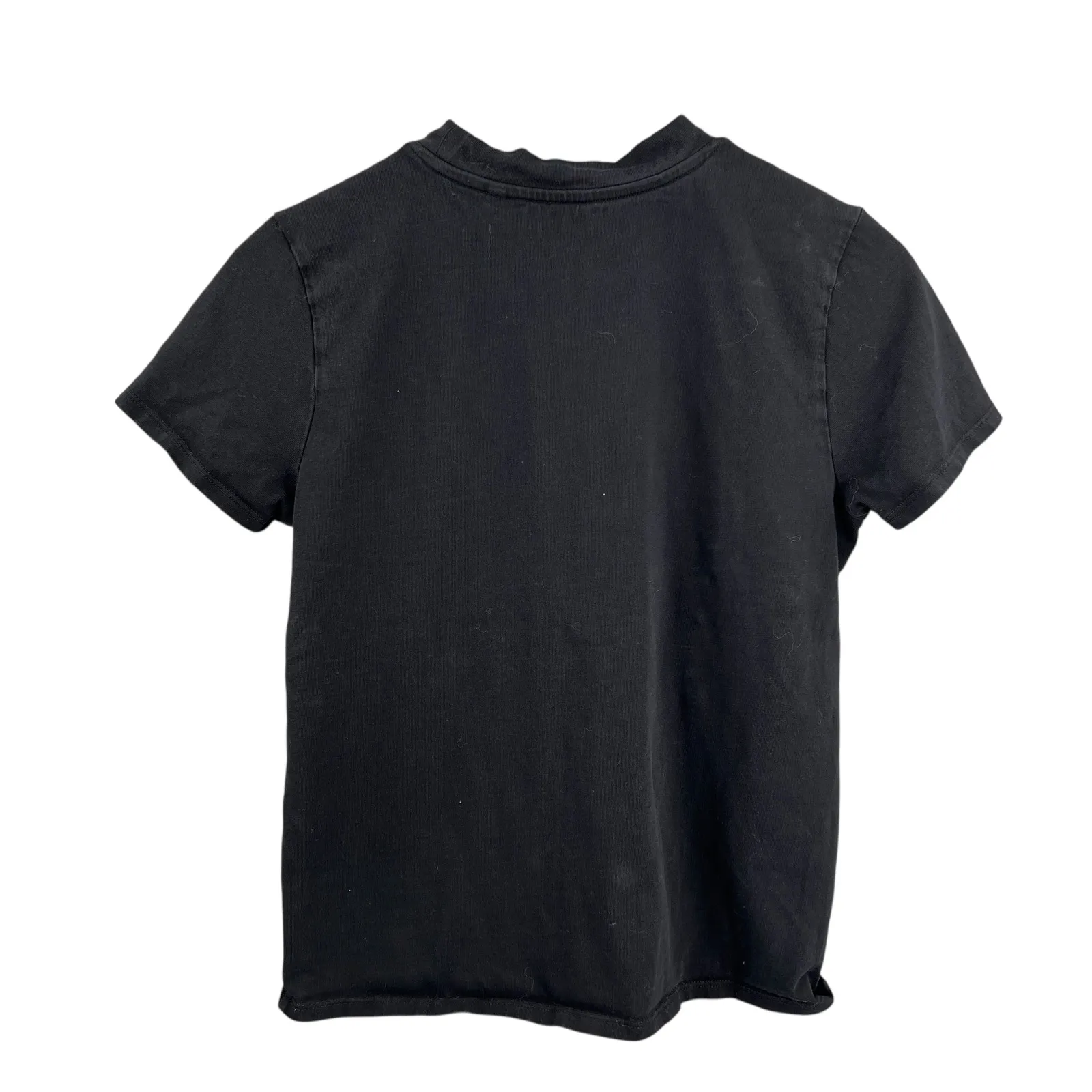 Guess Black Logo T Shirt Organic Cotton Short Sleeve Y2K Retro Top Womens S - Image 2