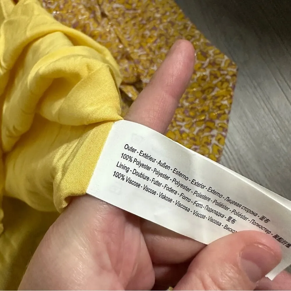 Modcloth Traffic People Perk Things Up Yellow Printed 3/4 Sleeve Maxi Dress Sz L - Image 7