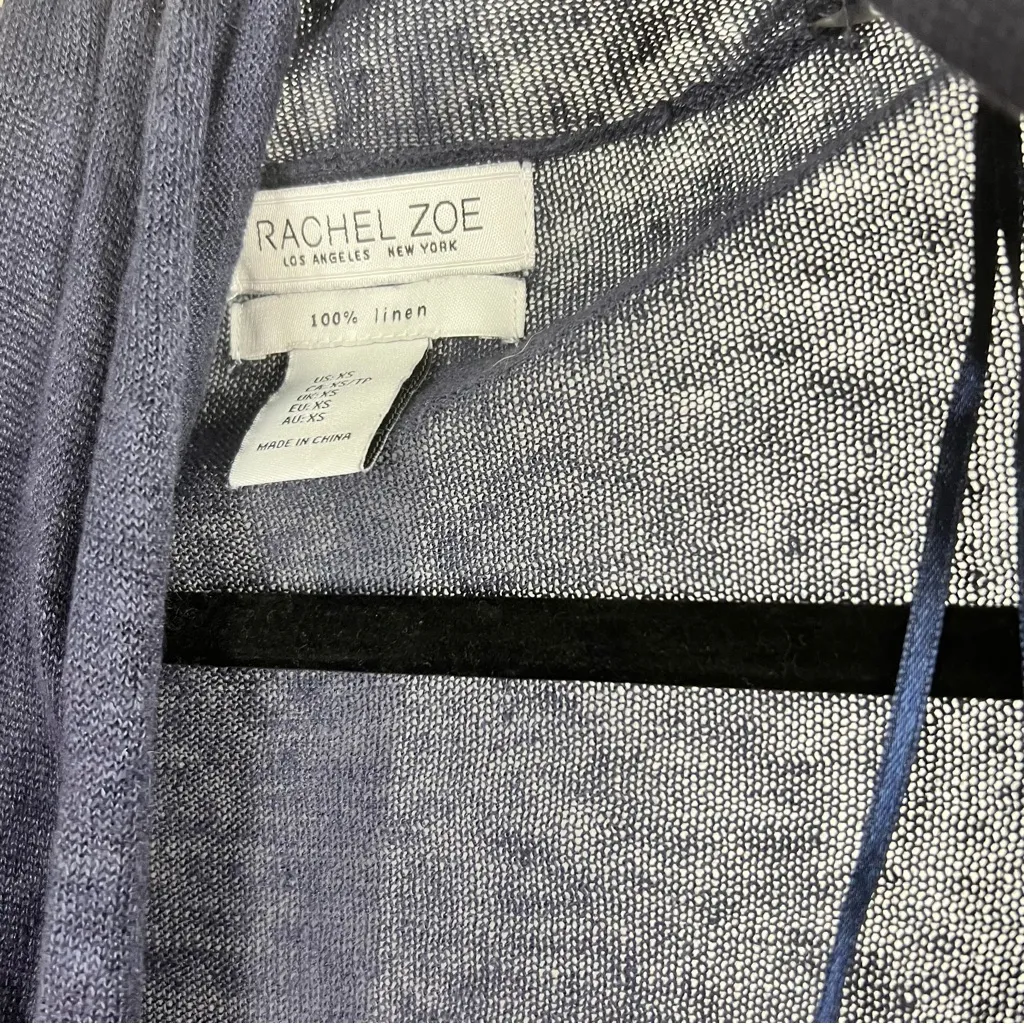 Rachel Zoe 100% Linen Open Front Cardigan XS Minimalist Classic - Image 5