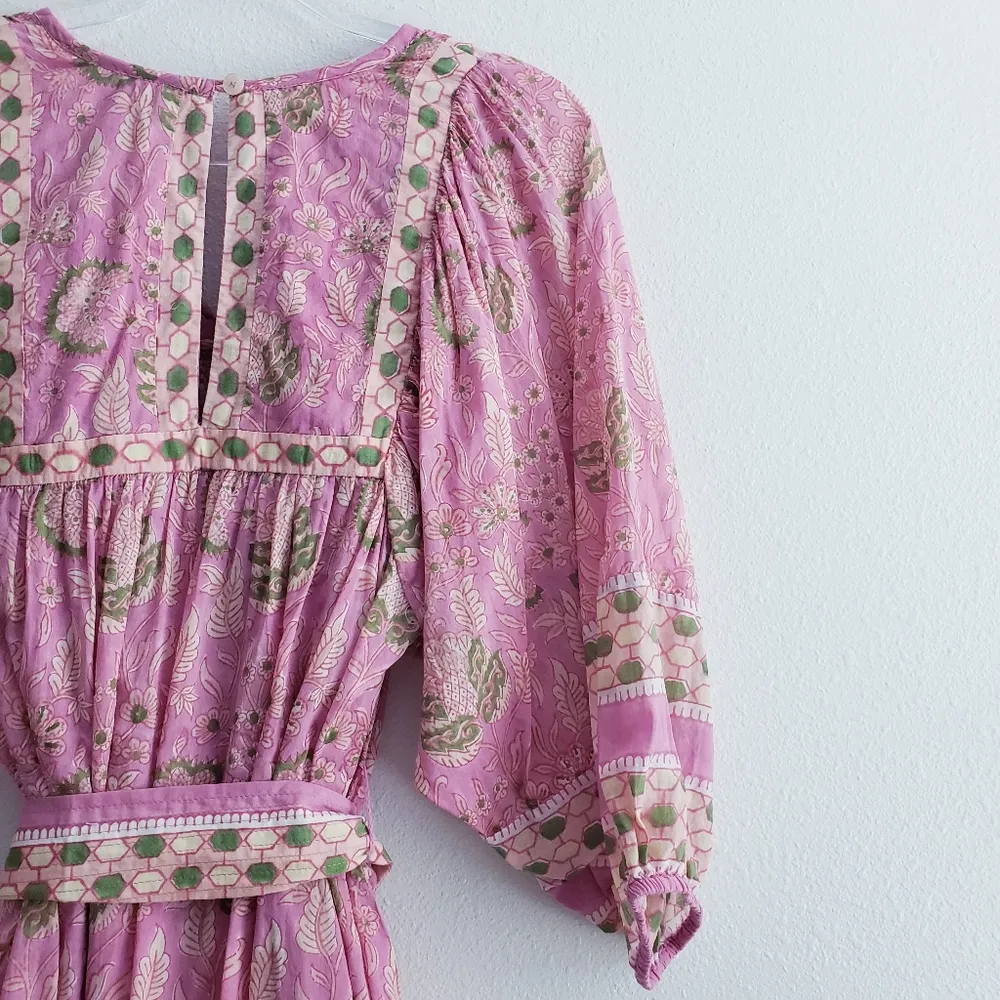 Cleobella Magdalena mini wildflower balloon sleeve dress - Image 9