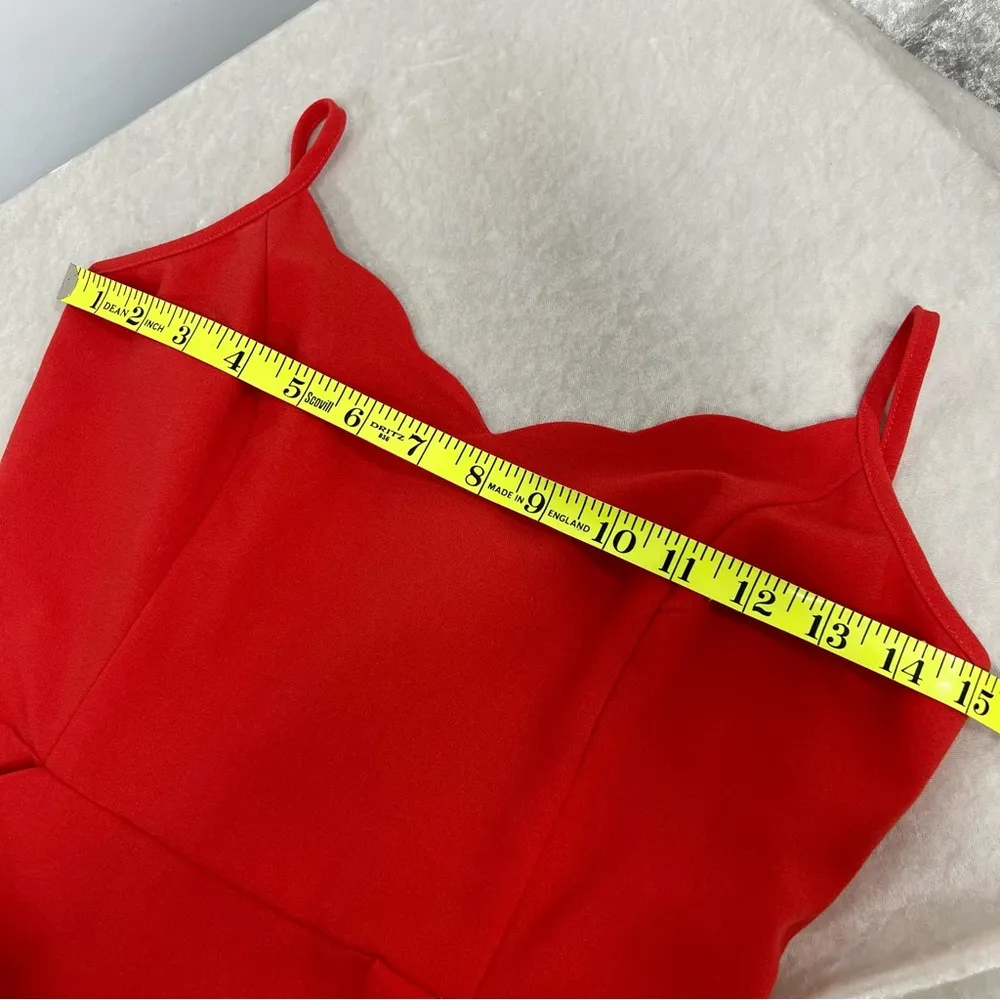 NWT Market & spruce S orange red coral dress spaghetti straps open back pockets - Image 11