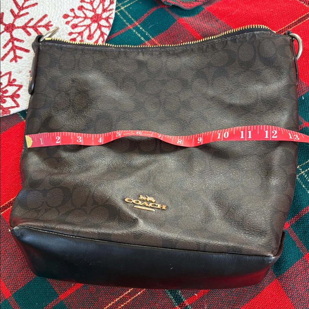 Coach Dark Brown Monogram Tote - Image 13