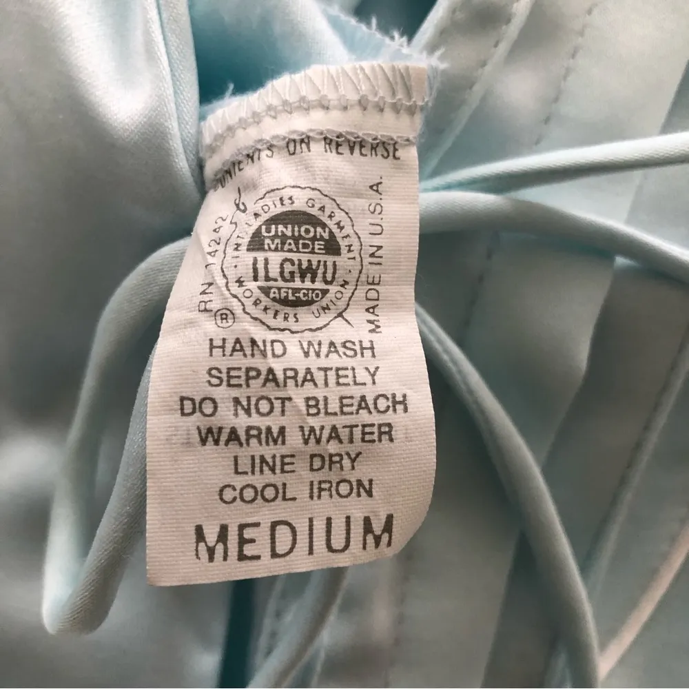 Vintage Christian Dior Lingerie x Neiman Marcus Blue Night Gown M - Image 8