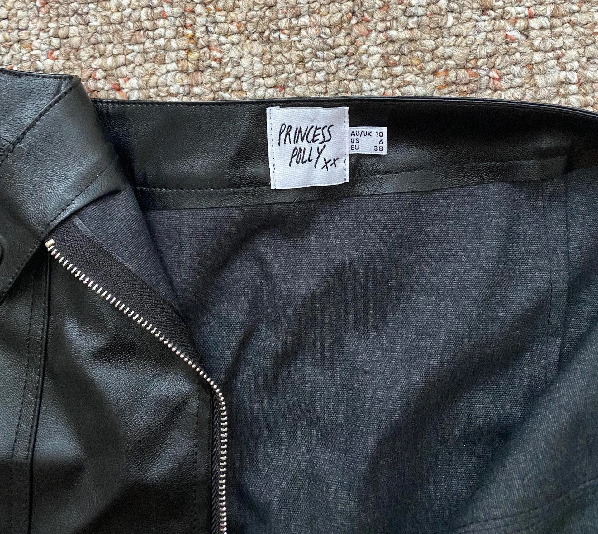 Princess Polly Leather Mini Skirt - Image 4