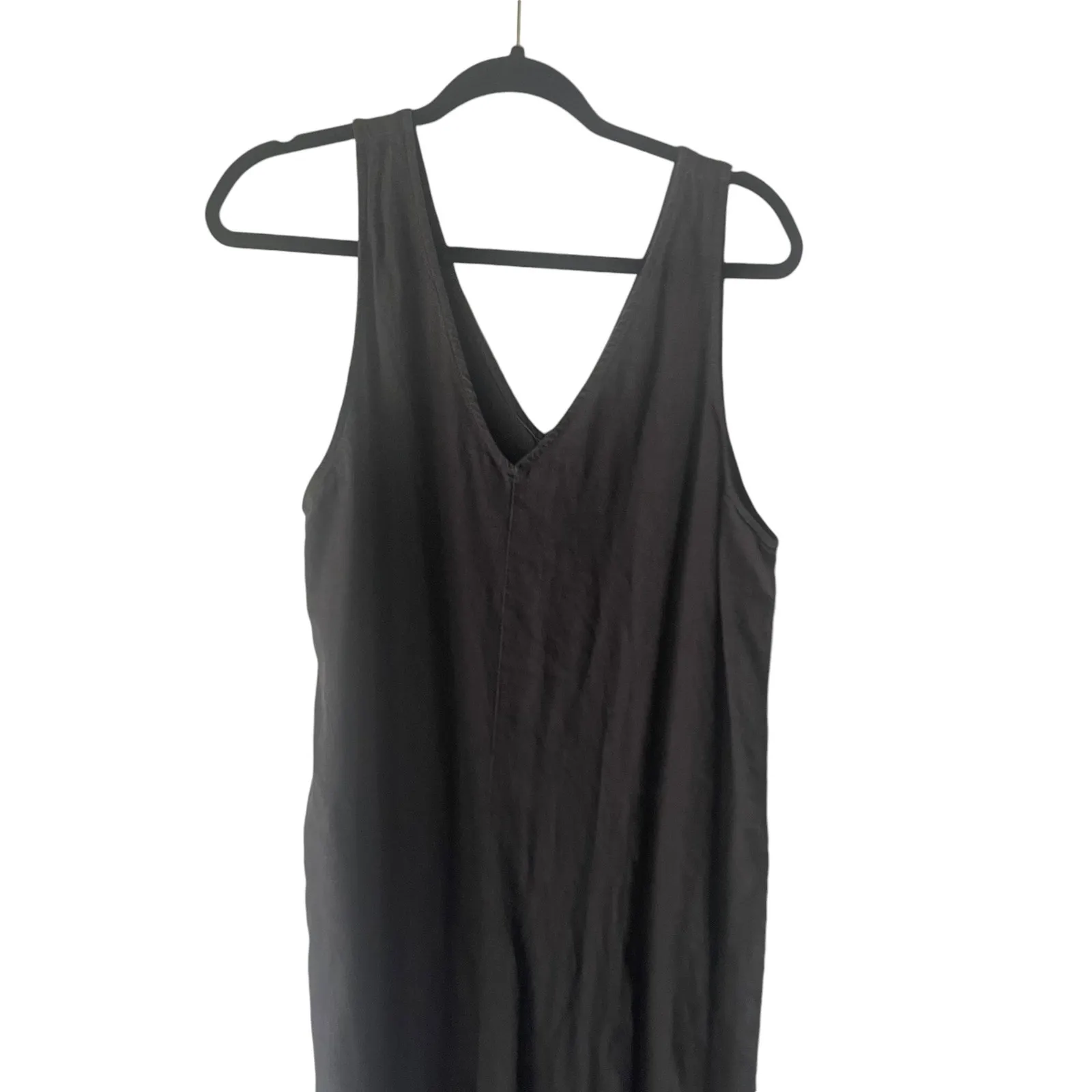 Universal Thread Women's Size Large Charcol‎ Grey Double V Wide Leg Jumpsuit - Image 3