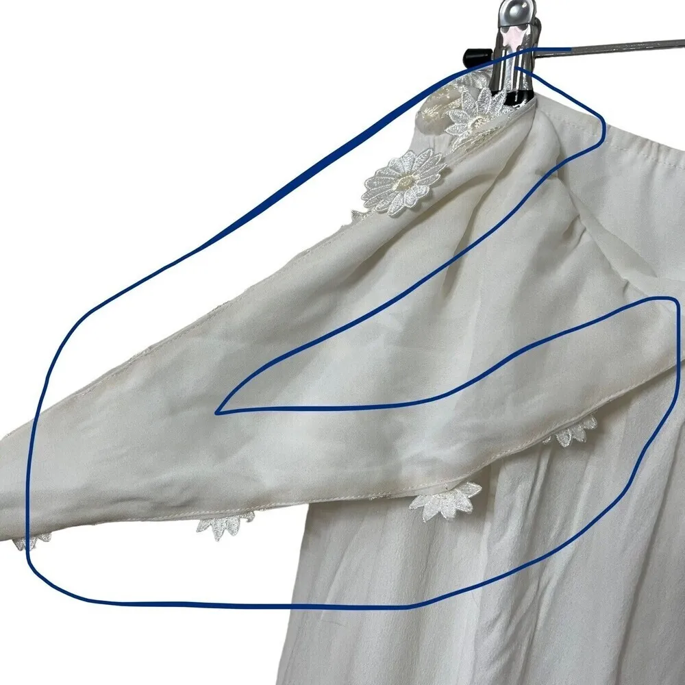 For Love & Lemons White Open Back Maxi Wedding Dress Boho Sexy Halter Gown Small - Image 11