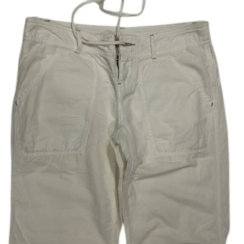 FREE PEOPLE Women's Low Rise Wide Leg Cotton Pants Sz 6 Relaxed Boho - Image 3