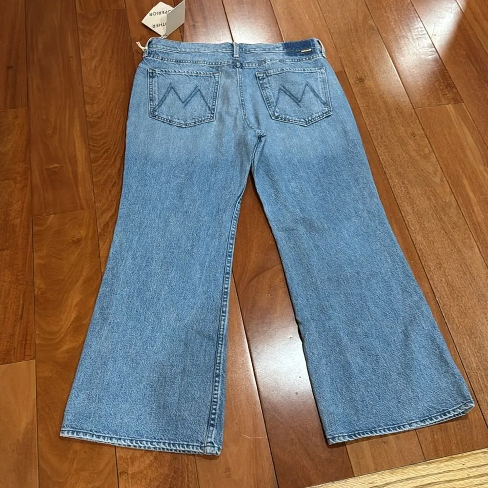 NWT MOTHER Women's The Bookie Flood Jeans Sow Surreal size 31 Blue - Image 5