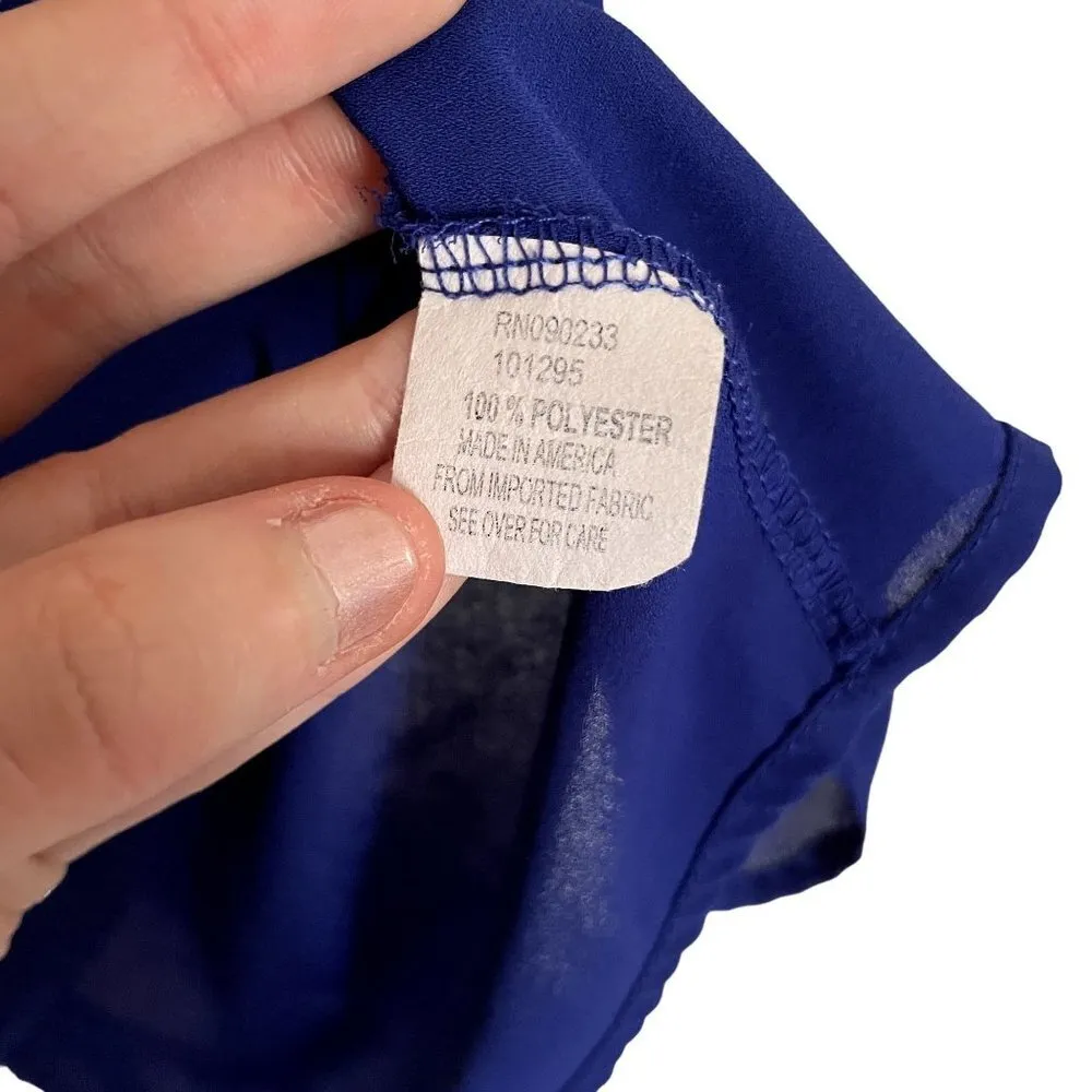 Kirra royal blue short sleeved lightweight summer top pocket casual bright - Image 5