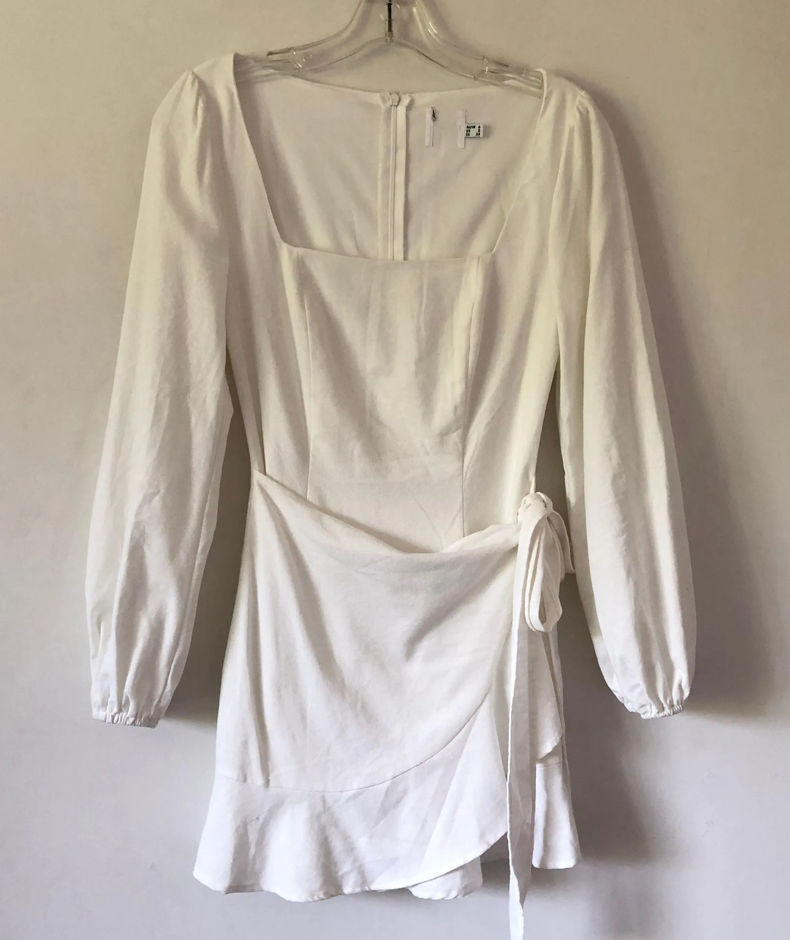 The Villa White Mini Wrap Dress 2 - Image 2