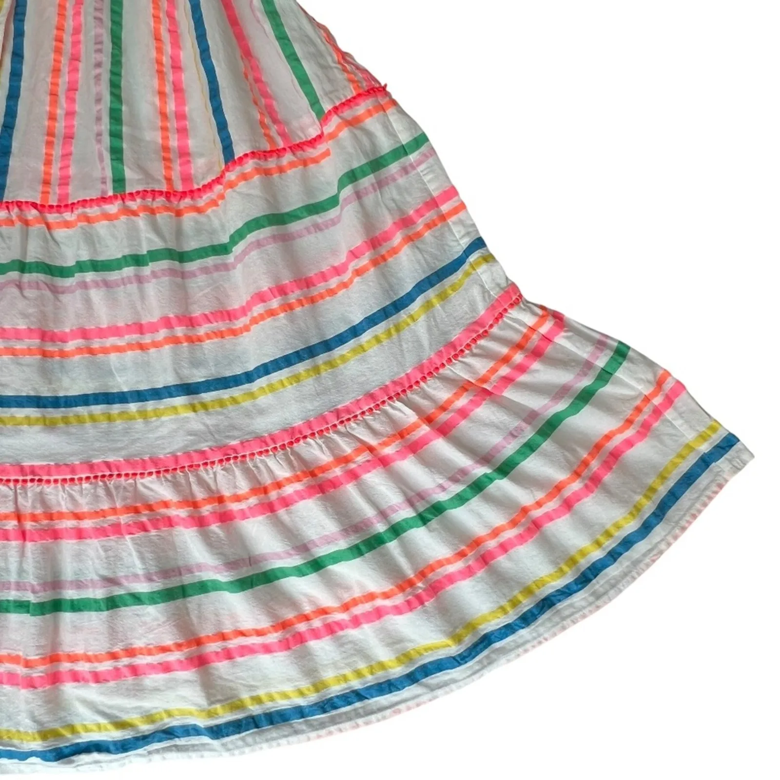 Anthropologie XS Boden Dress 2 Cotton Cordelia Vacation Cruise Vibrant Preppy White - Image 15