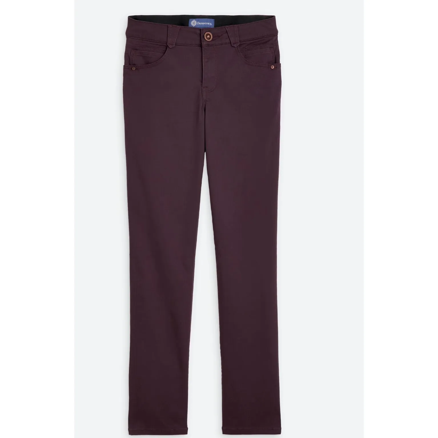 Democracy Natalie Dark Purple Ab Solution Straight Leg Colored Jean Size 8 NWT - Image 2